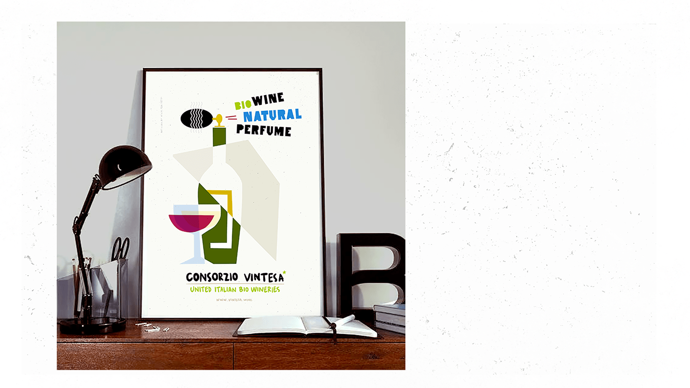 logo organic poster typography   wine