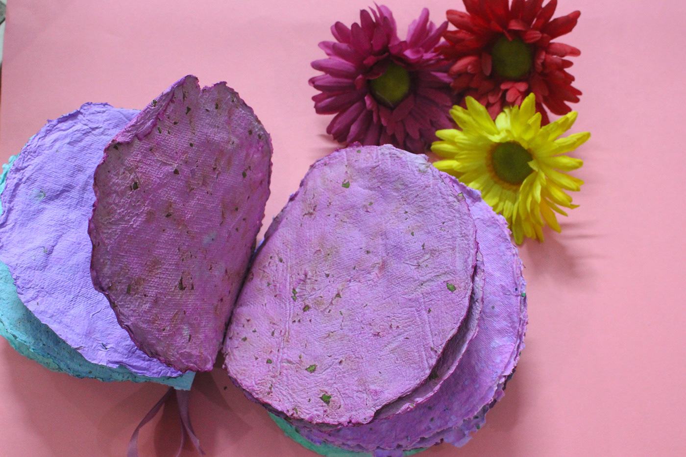 Tactile Based Papers. Made of different materials with the help of paper Mache 
