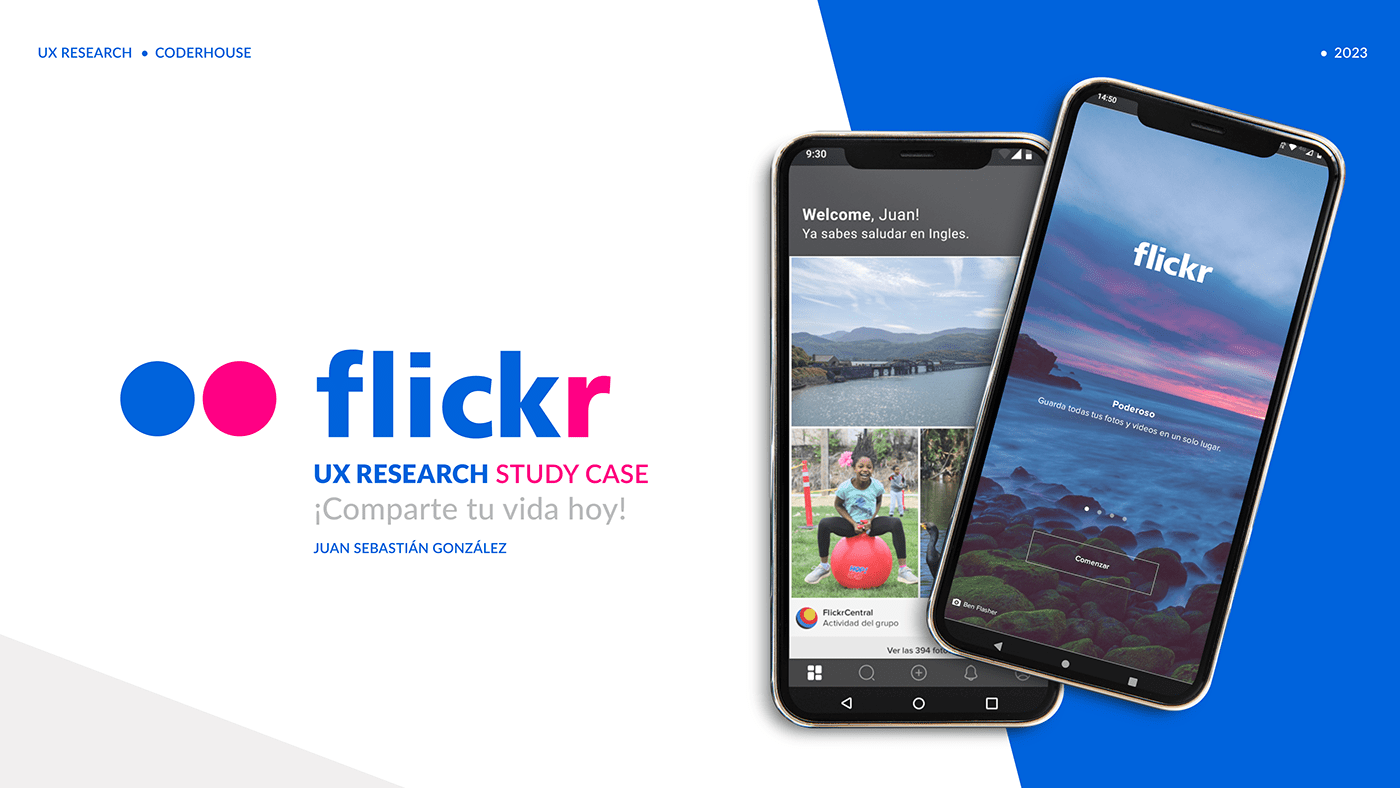 coderhouse Figma flickr Mobile app research study user experience user interface ux