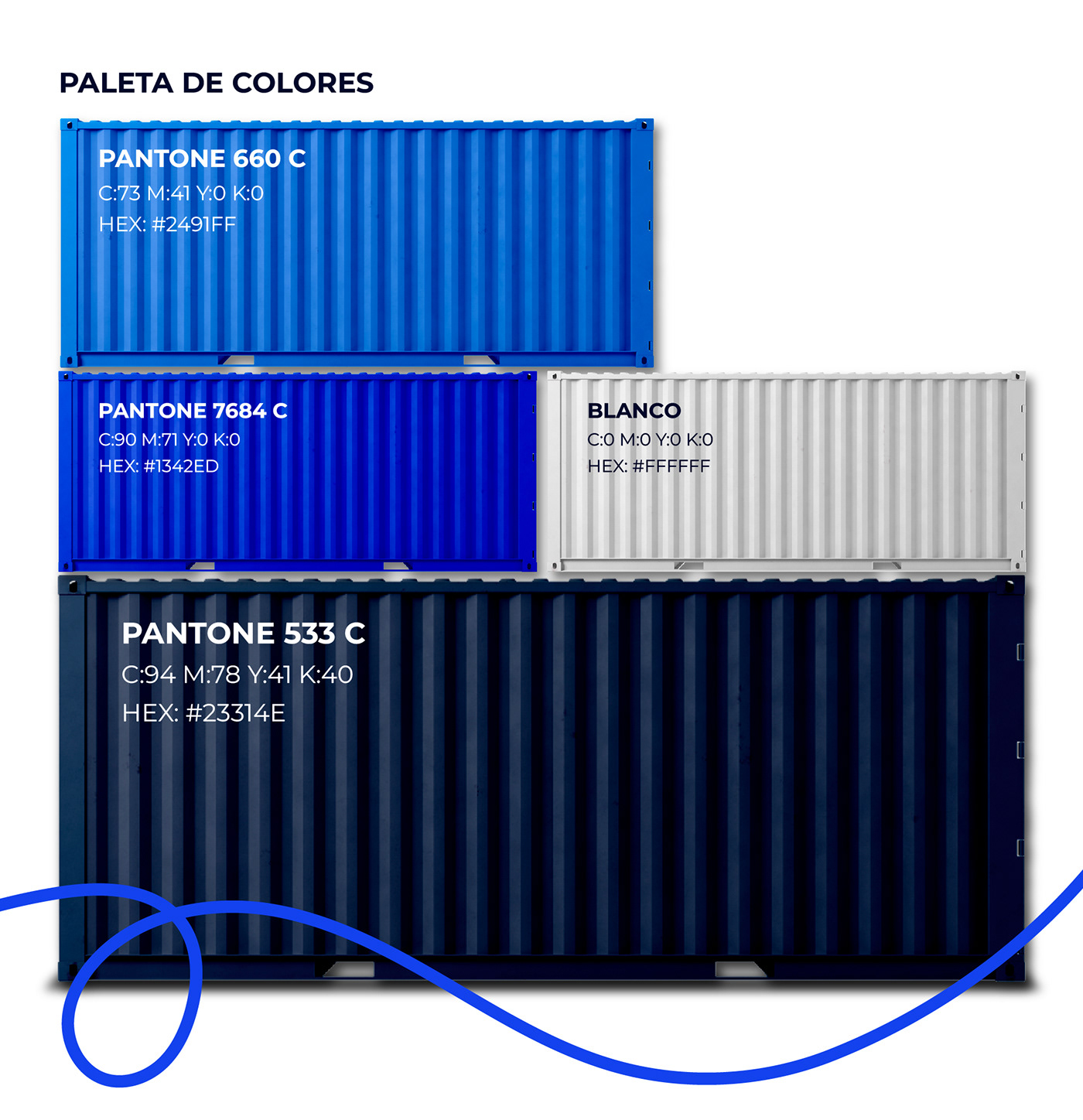 brand identity container energy identidade visual industrial logo blue Logo Design oil services transportation