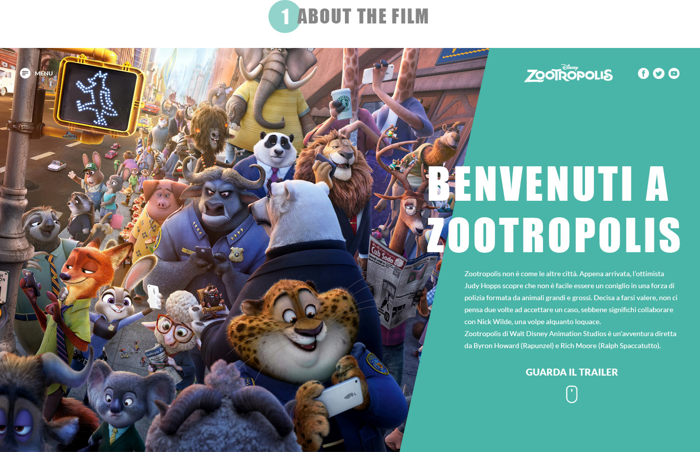 disney Web Design  Website UX design graphic design  pixar zootopia movie ui design inspire