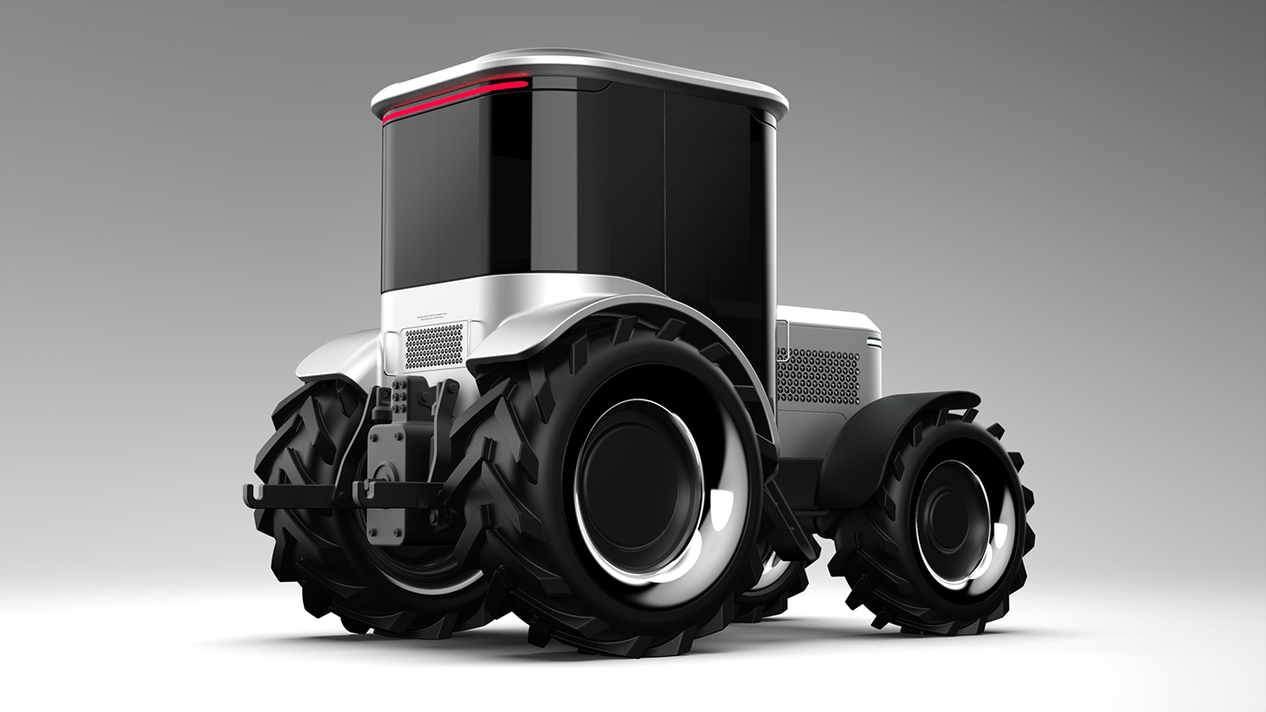 Tractor apple design Automotive design concept industrial design  product 3D Render visualization