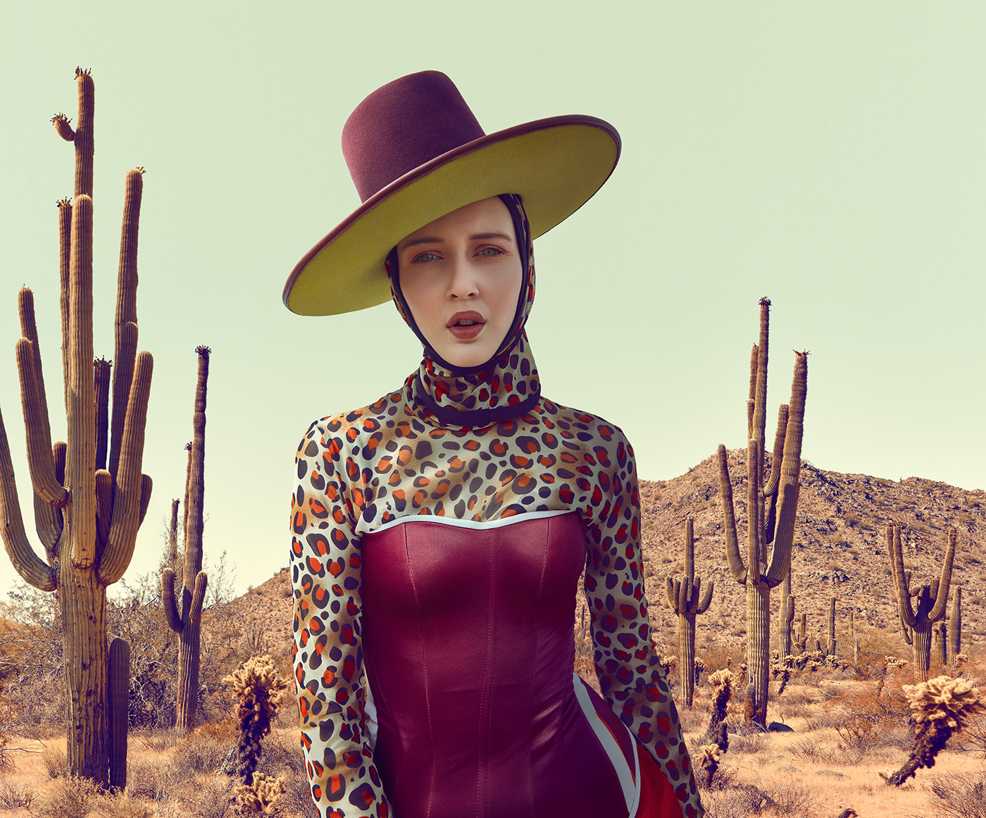 band cactus chapeau colorful desert hat musician portrait Portraiture sand
