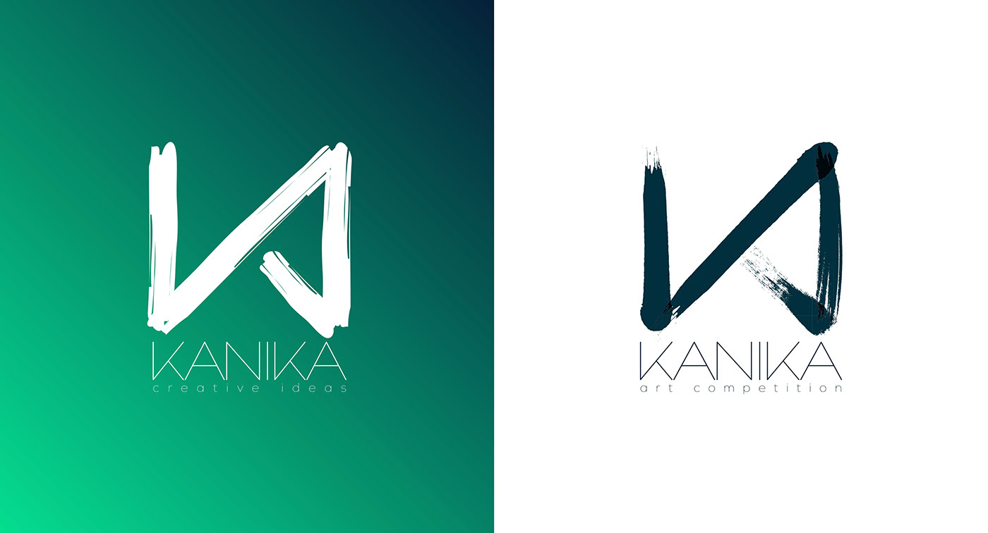 logo concept design Kanika graphic logo process minimalist geometric