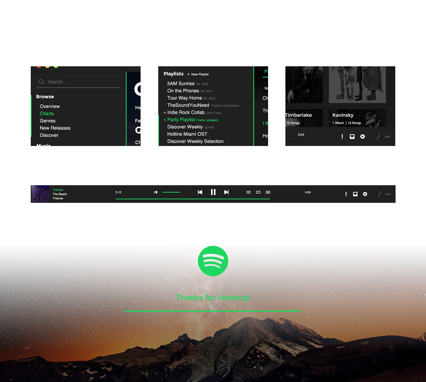 spotify redesign UI ux Layout desktop