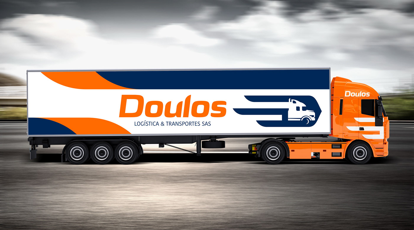 speed doulos LOGISTICA transporte blue orange Truck camion