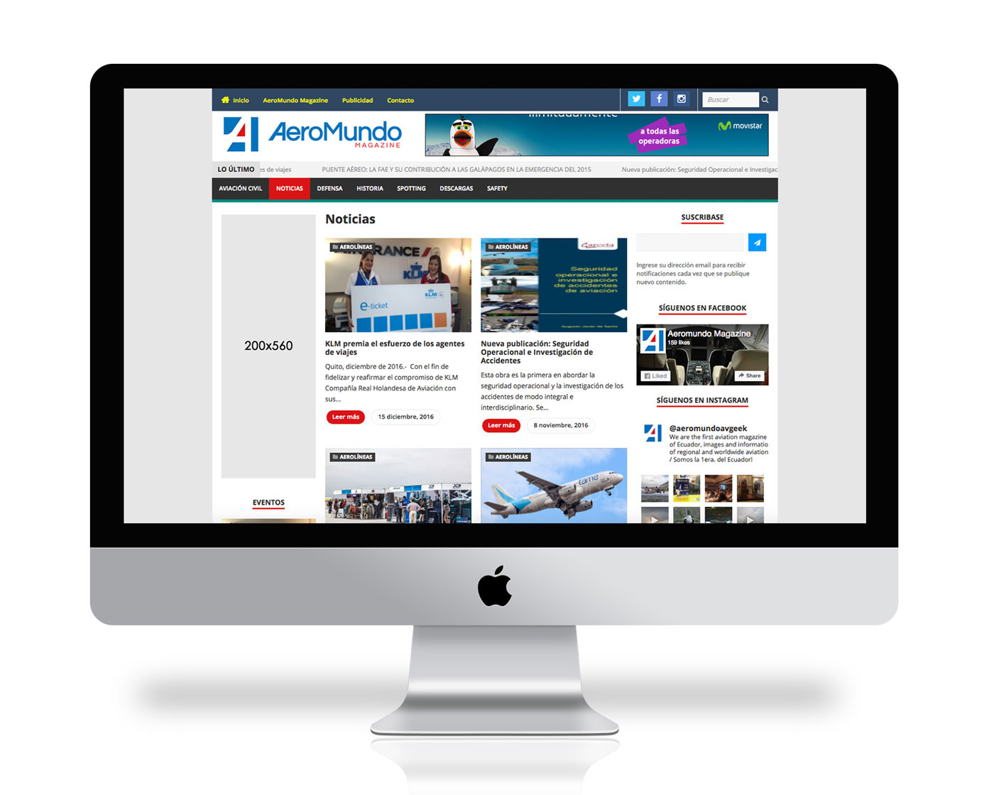 wordpress cms aviation aviacion Ecuador revista
