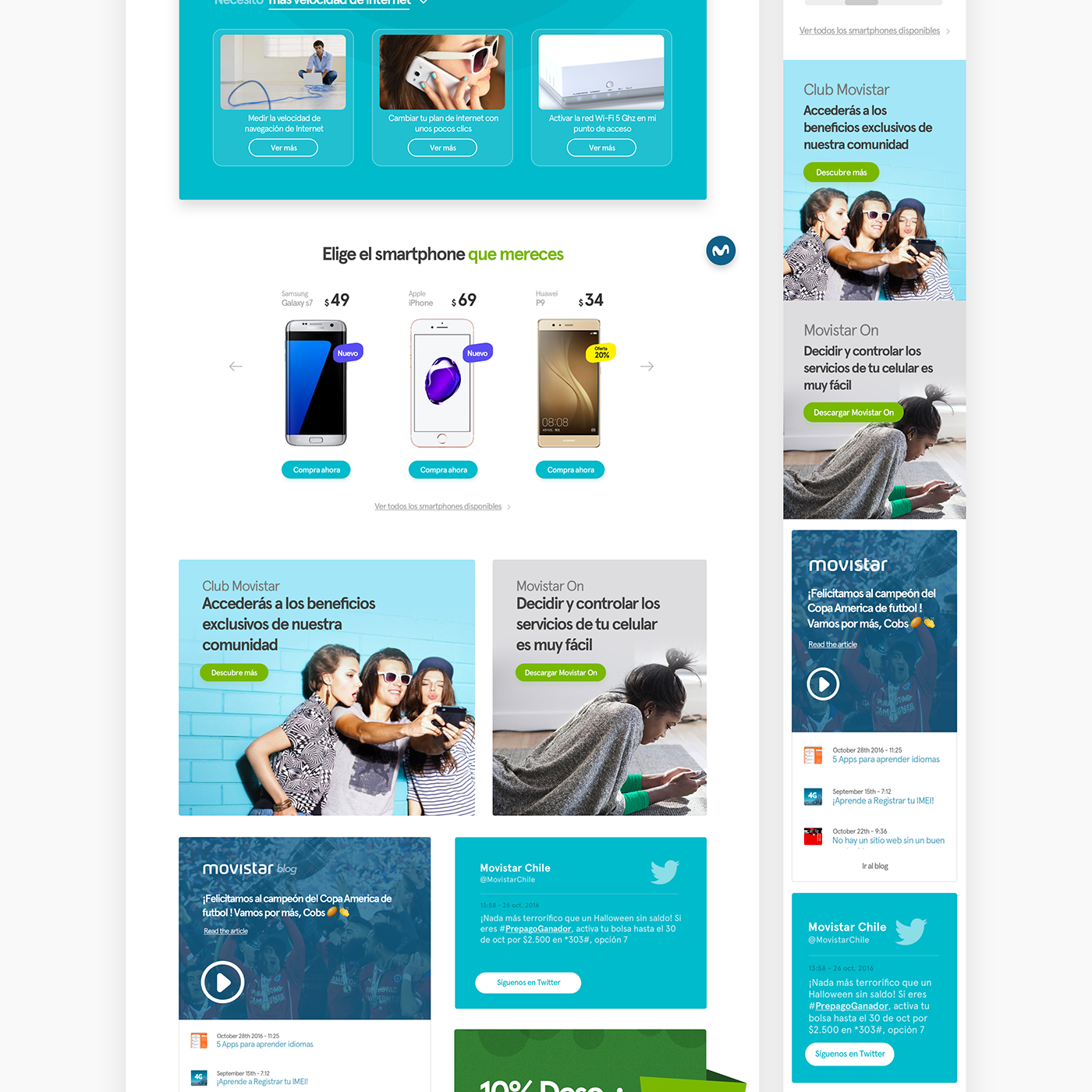 movistar redesign branding  Webdesign telecommunications tv app mobile Web