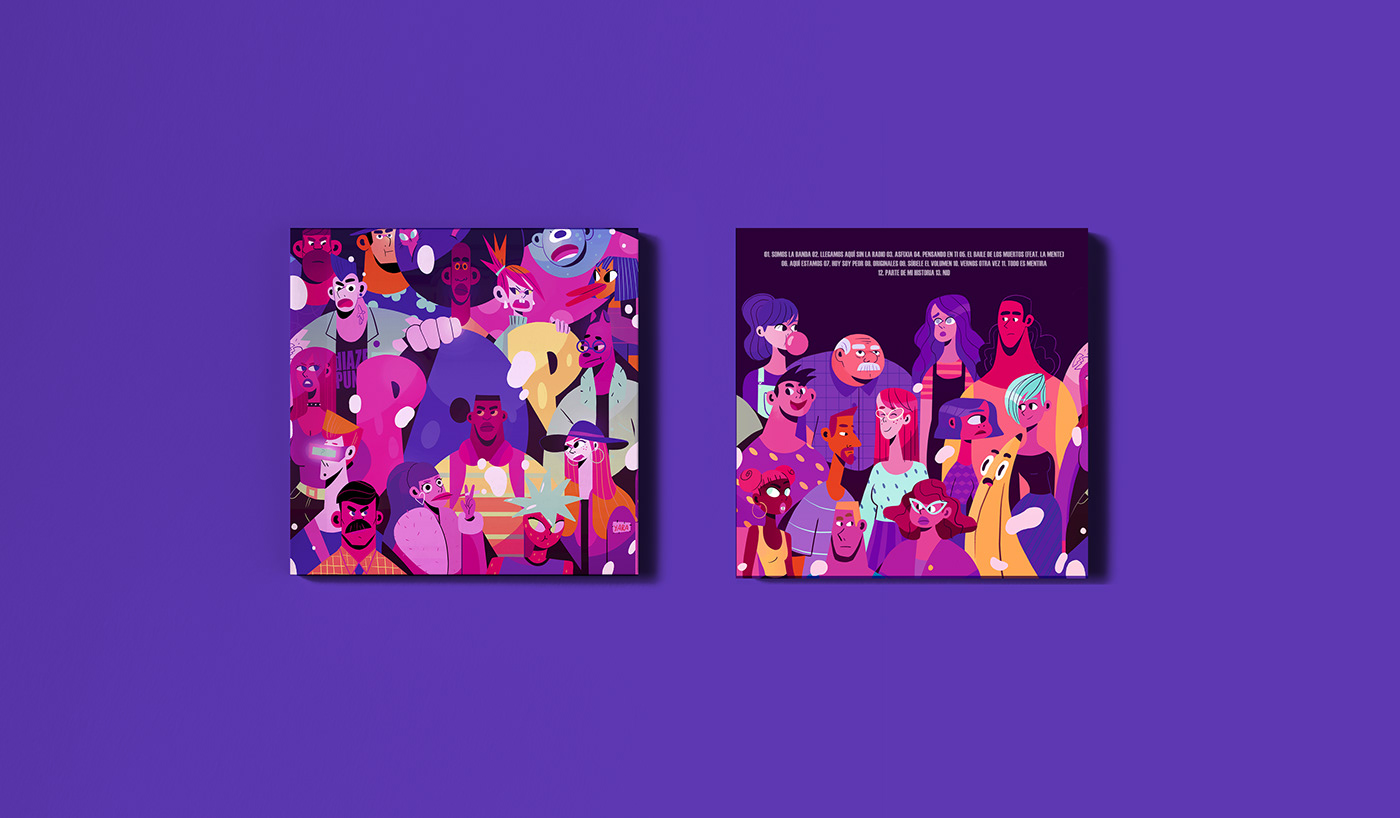 CoverAlbum design diseñografico ILLUSTRATION  record cover Adobe Portfolio