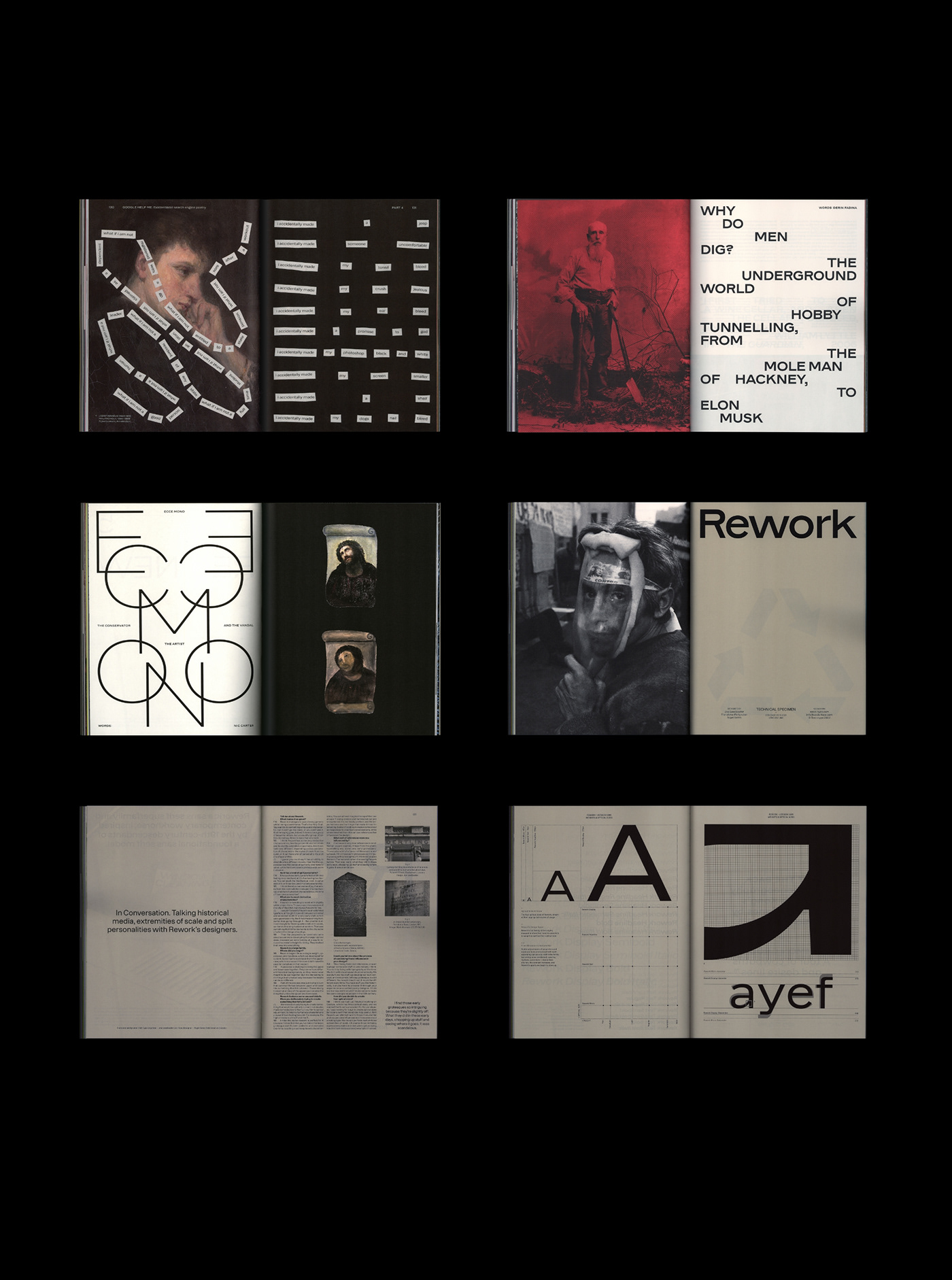 editorial font design glyphs InDesign Layout magazine sans serif type design Typeface