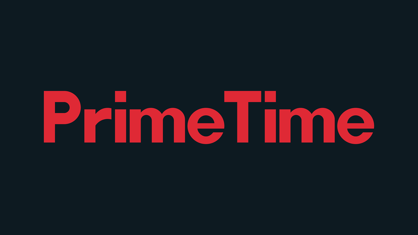 branding  brand identity Logo Design Prime Time word mark typography   Grafisk profil Logotype