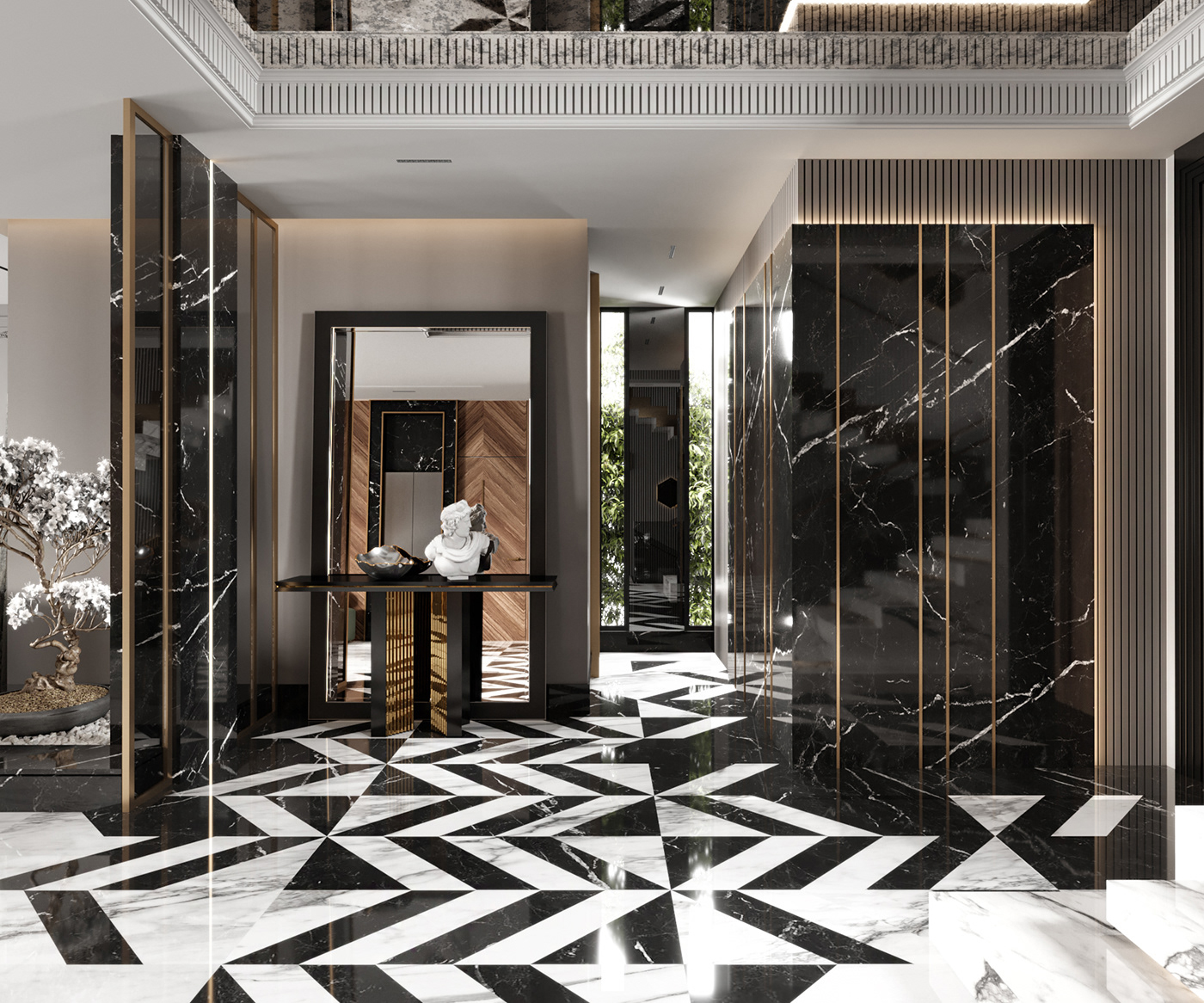 architecture Interior luxury modern Villa visualization