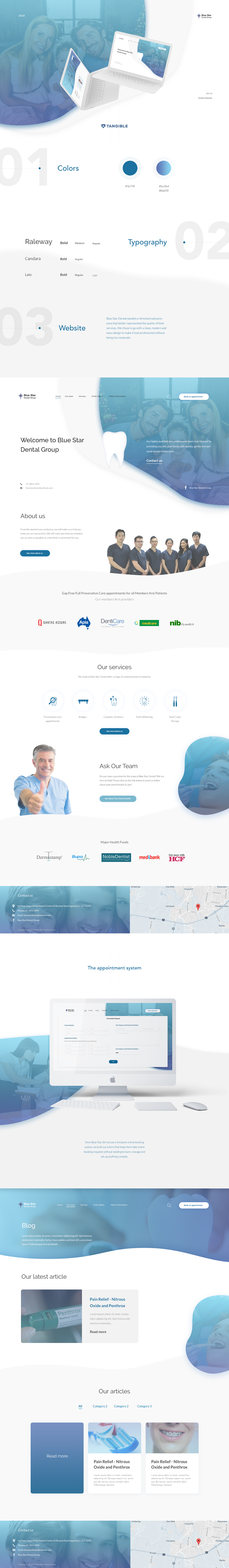 Webdesign design dentist medical blue ux UI artistic direction graphism corporate