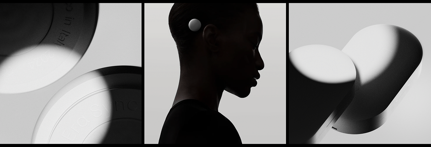 product Wearable industrial Render design headphones Technology product design  minimal имплант