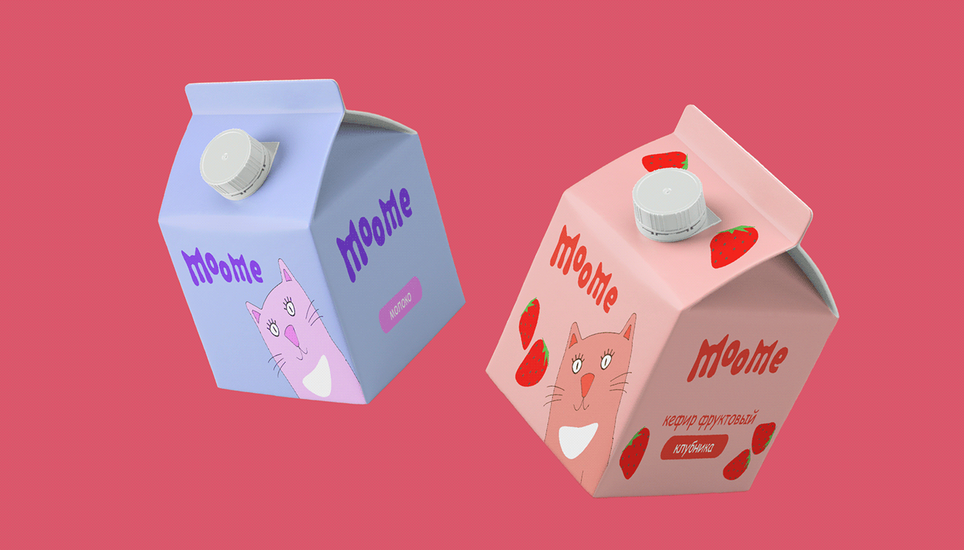 milk Food  Logo Design brand identity Graphic Designer Socialmedia packaging design drink bottle Cat