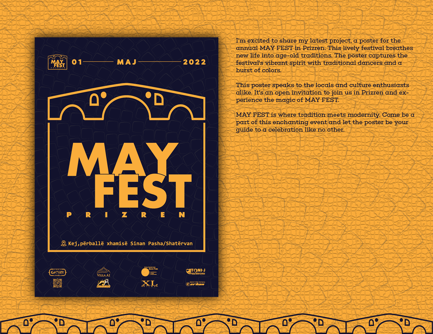 festival traditional culture poster graphic design  logo party festivaldesign Mayfest prizren