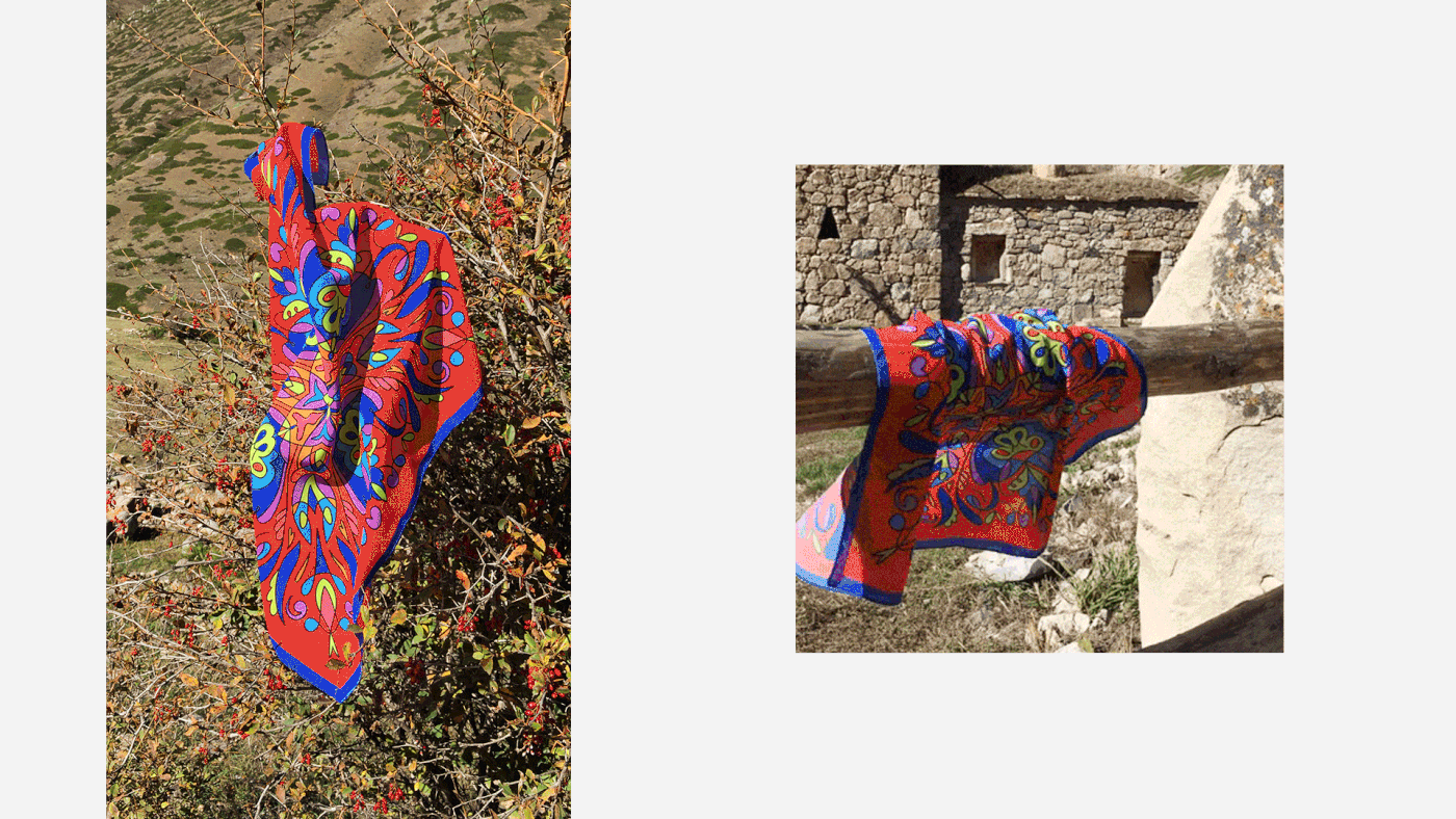design fabric Mandala Packaging Procreate scarf designer graphics