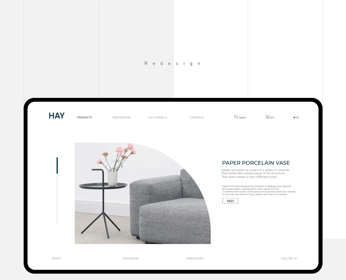 hay nordic furniture furniture UI ux interaction Web nordic