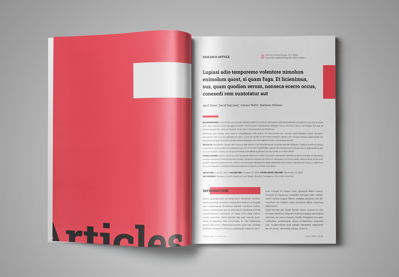 Academic Journal academic journal template brochure brochure design InDesign indesign magazine indesign template print