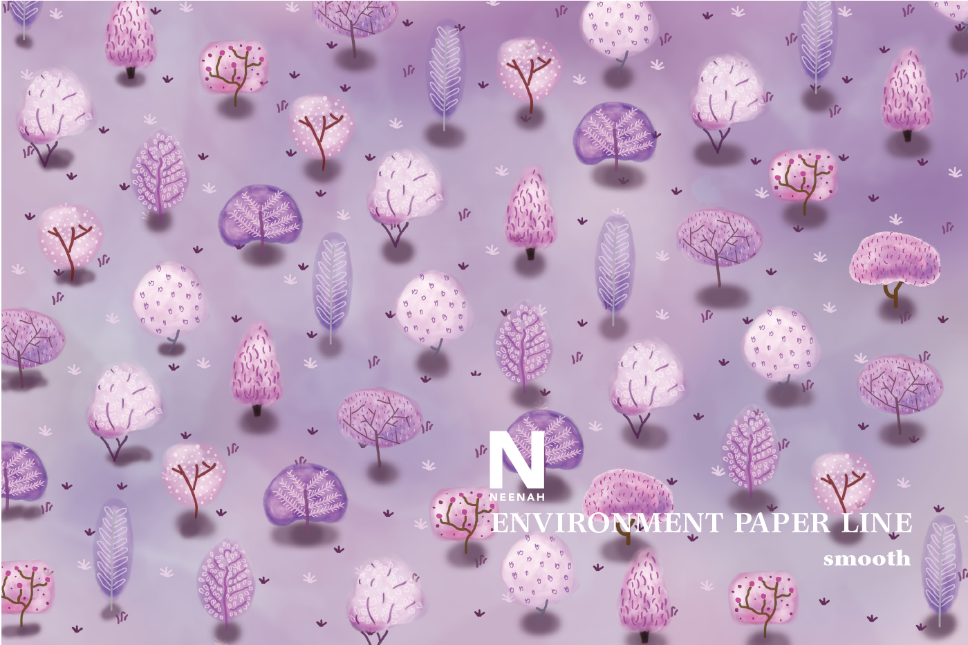 Booklet trees stop motion print purple Nature Flowers