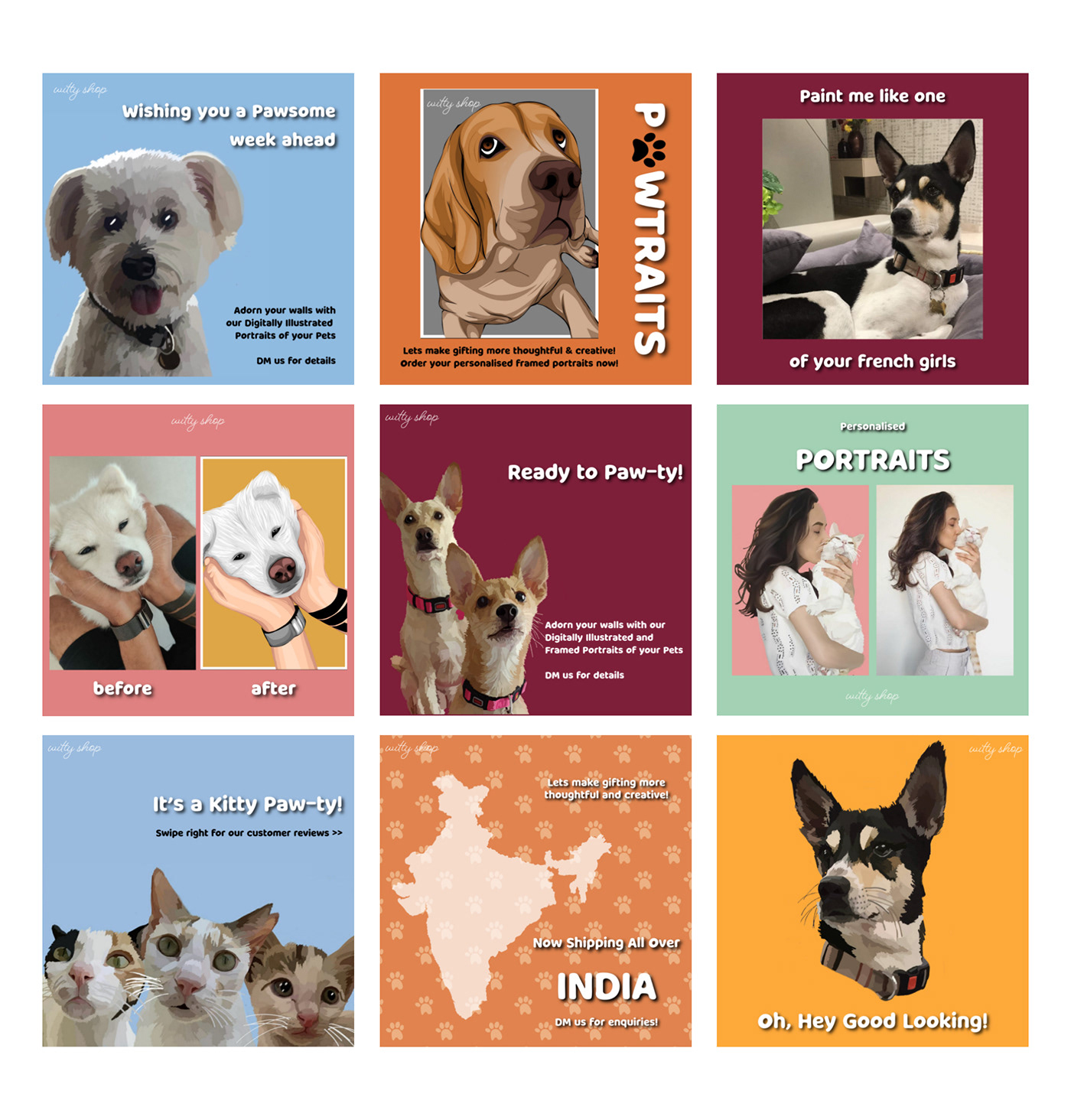 animals branding  Copy Writing graphic design  illustrations logo pet shop social media strategy visual identity