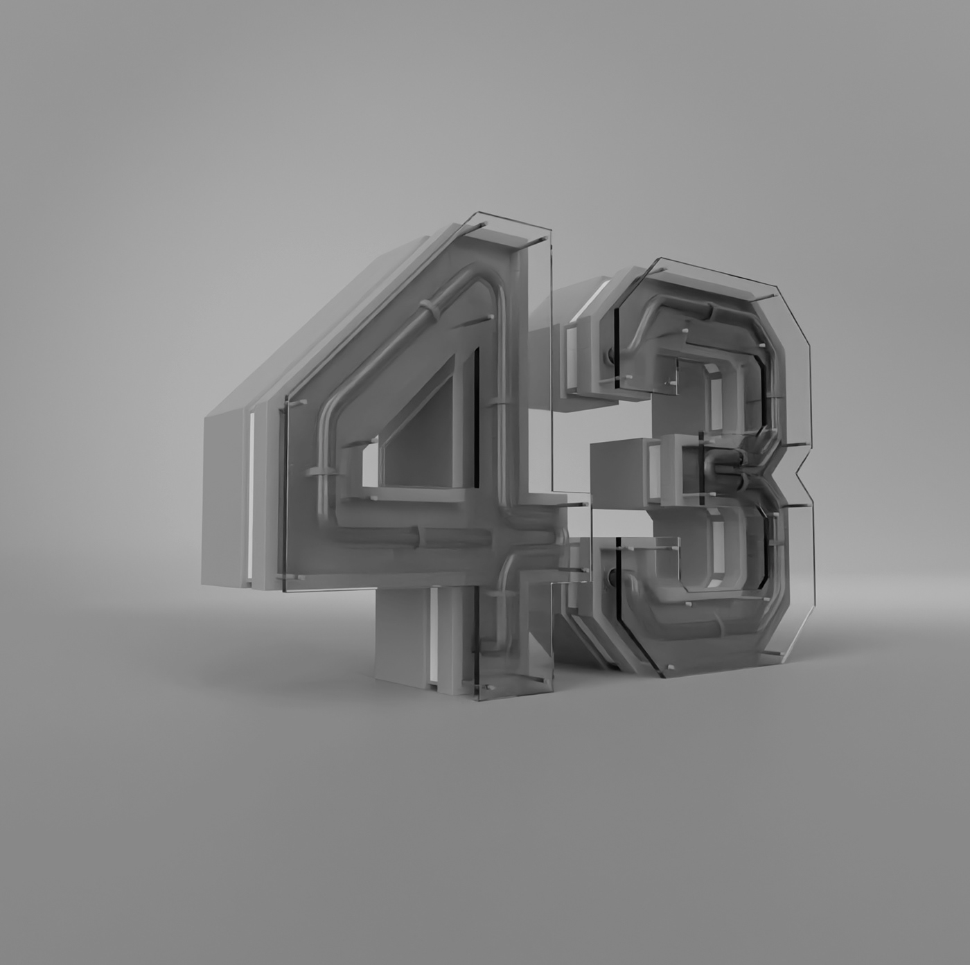 3D 3d modeling blender3d grafic design lettering neon Render sign typografia