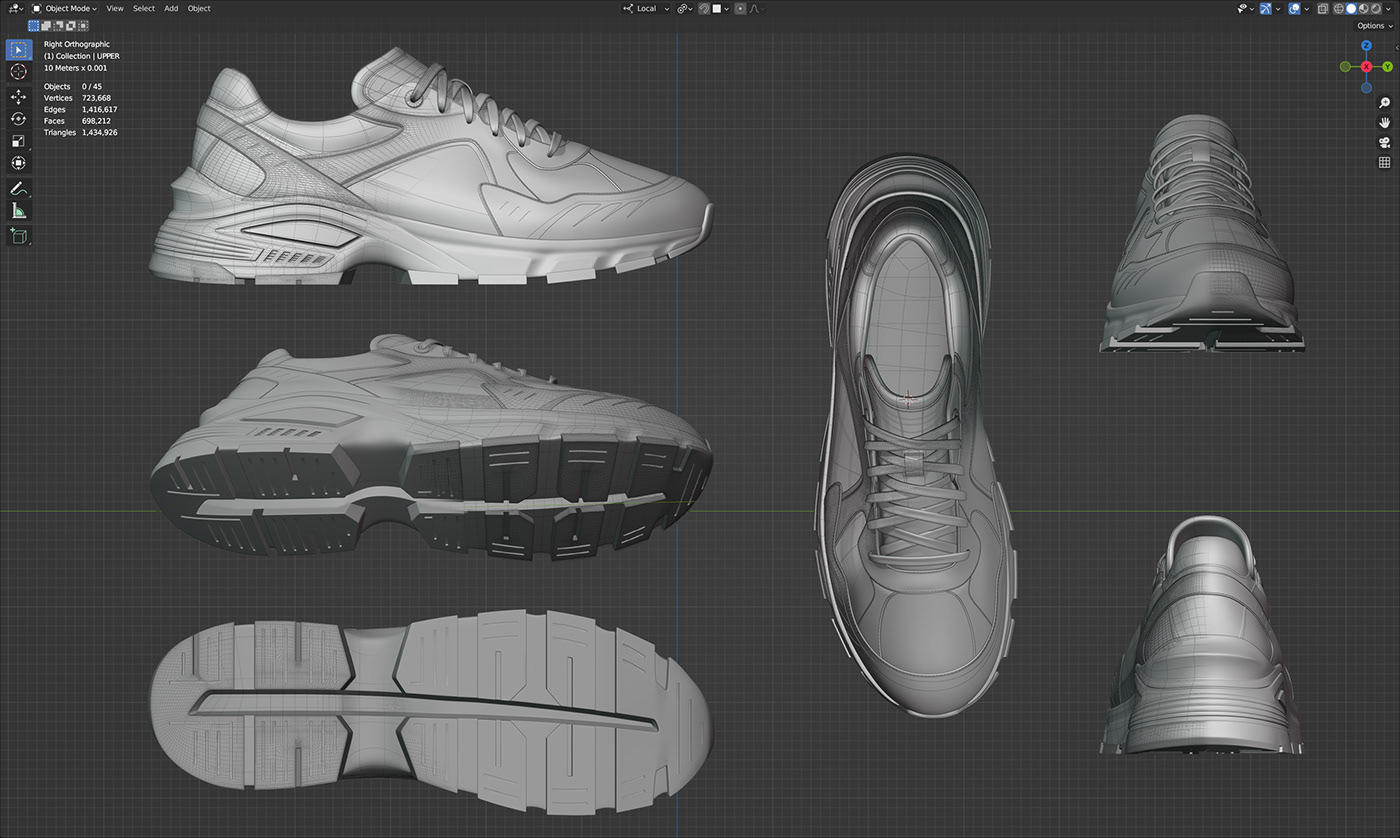 sneakers footwear Nike adidas 3D blender Render shoes Fashion  design