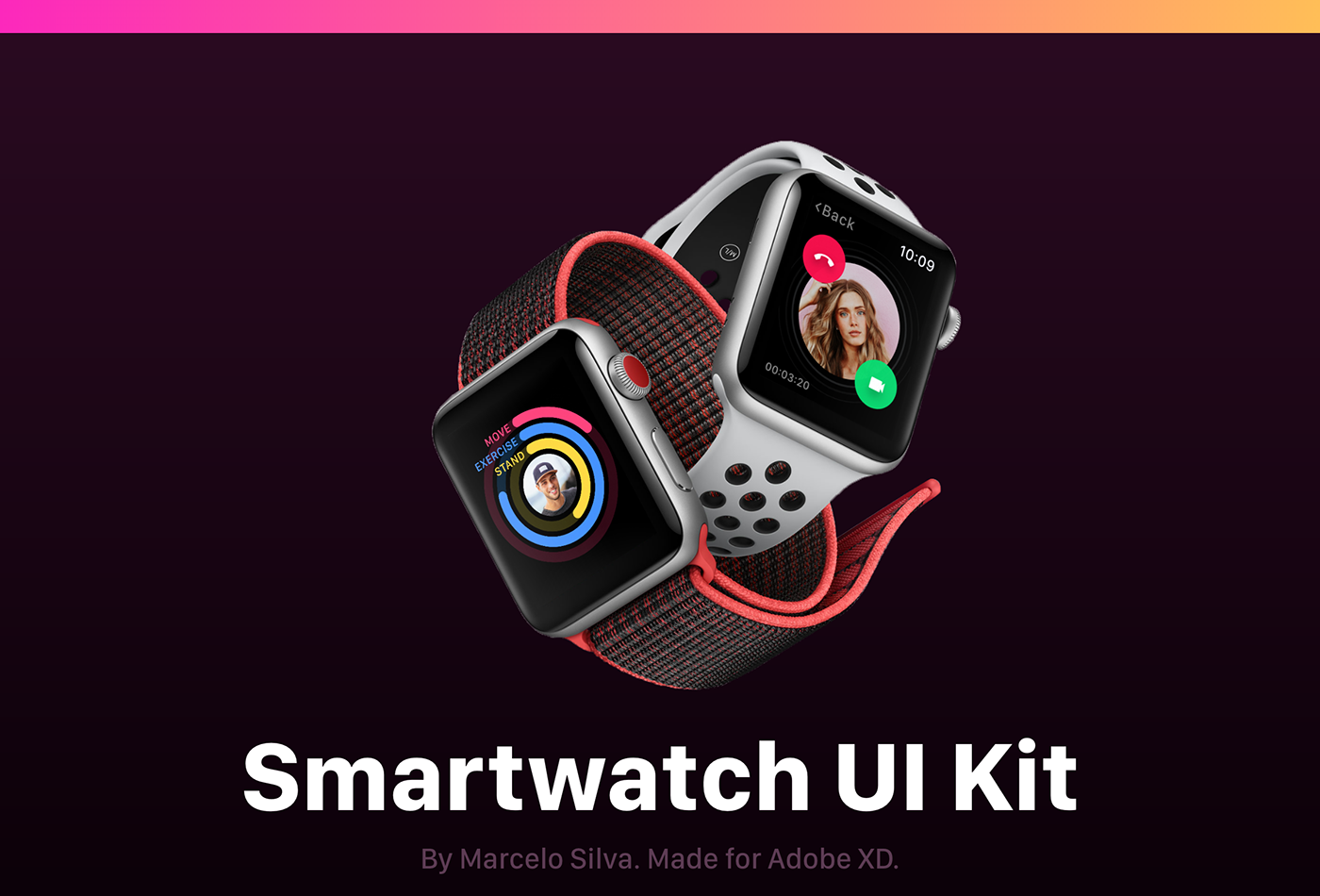 Adobe XD freebie ui kit smartwatch free ui kit xD