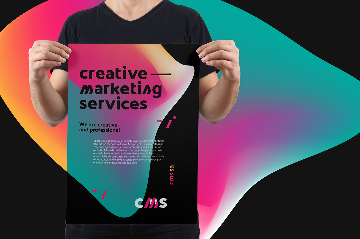 cms creative marketing   colorfull colors gradient riyadh Saudi motion Dynamic