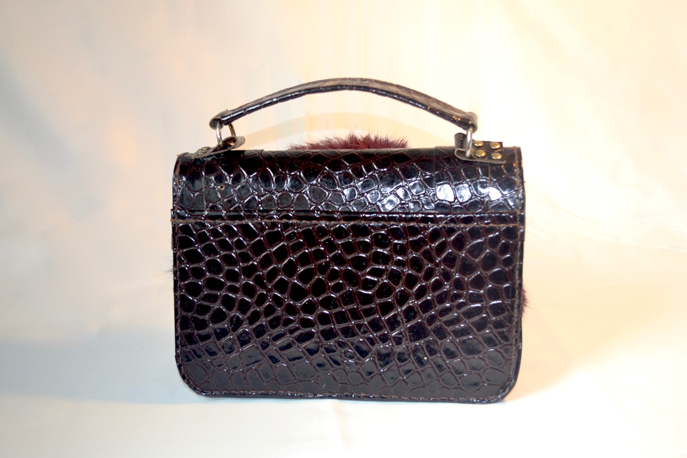 Handstiching handbag accessories leather satchel