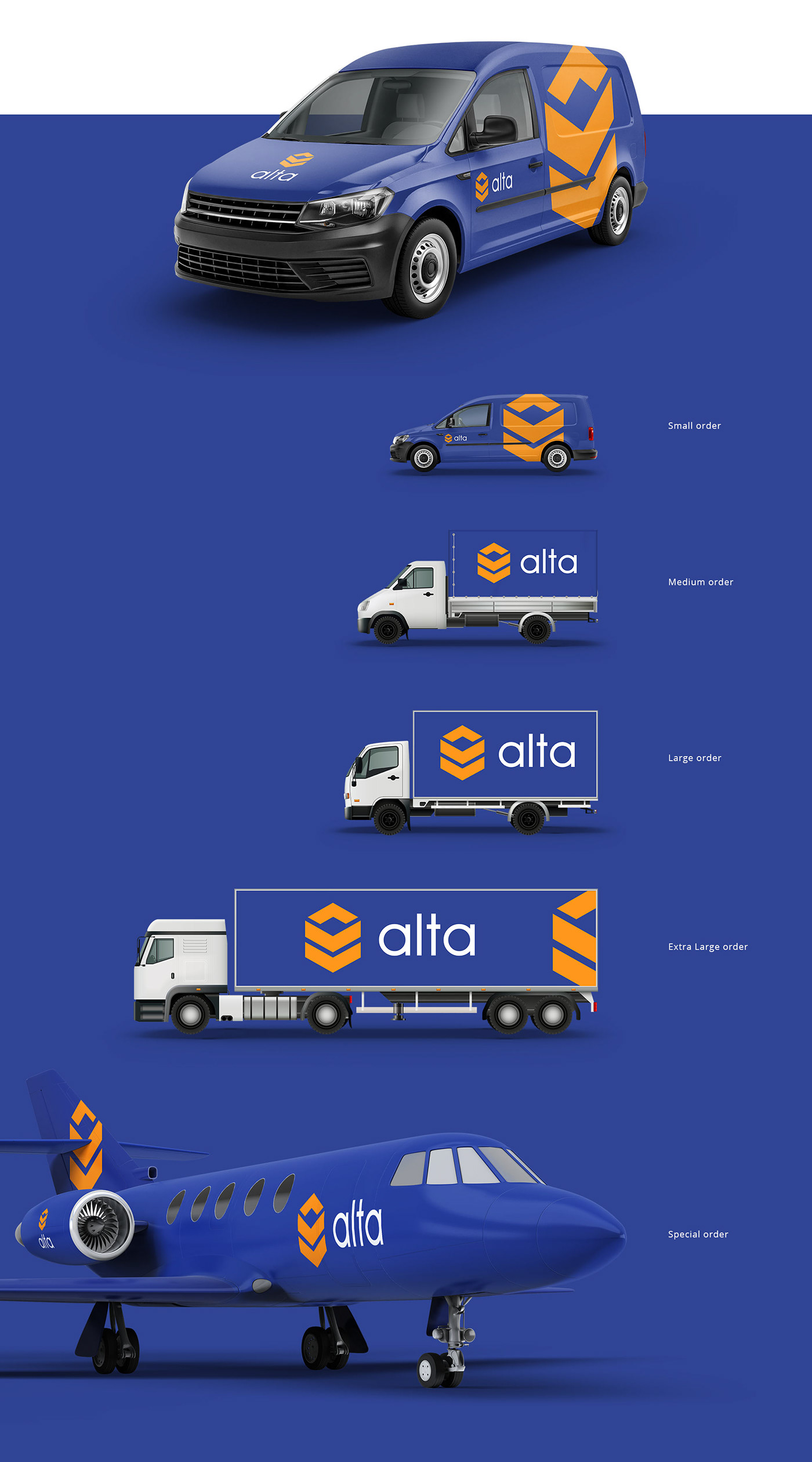 branding  typography   logistic storehouse logo delivery Order vehicles Transport orange