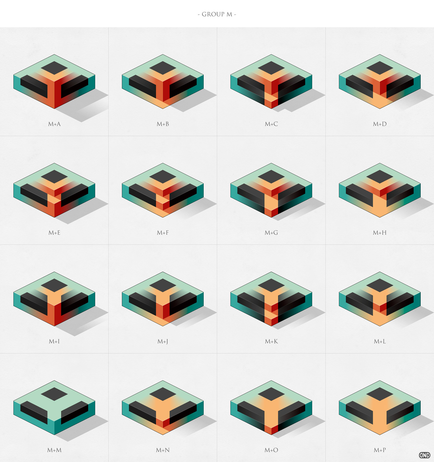 colors Creativity design fusion geometry ILLUSTRATION  impossible shapes vectorart Isometric