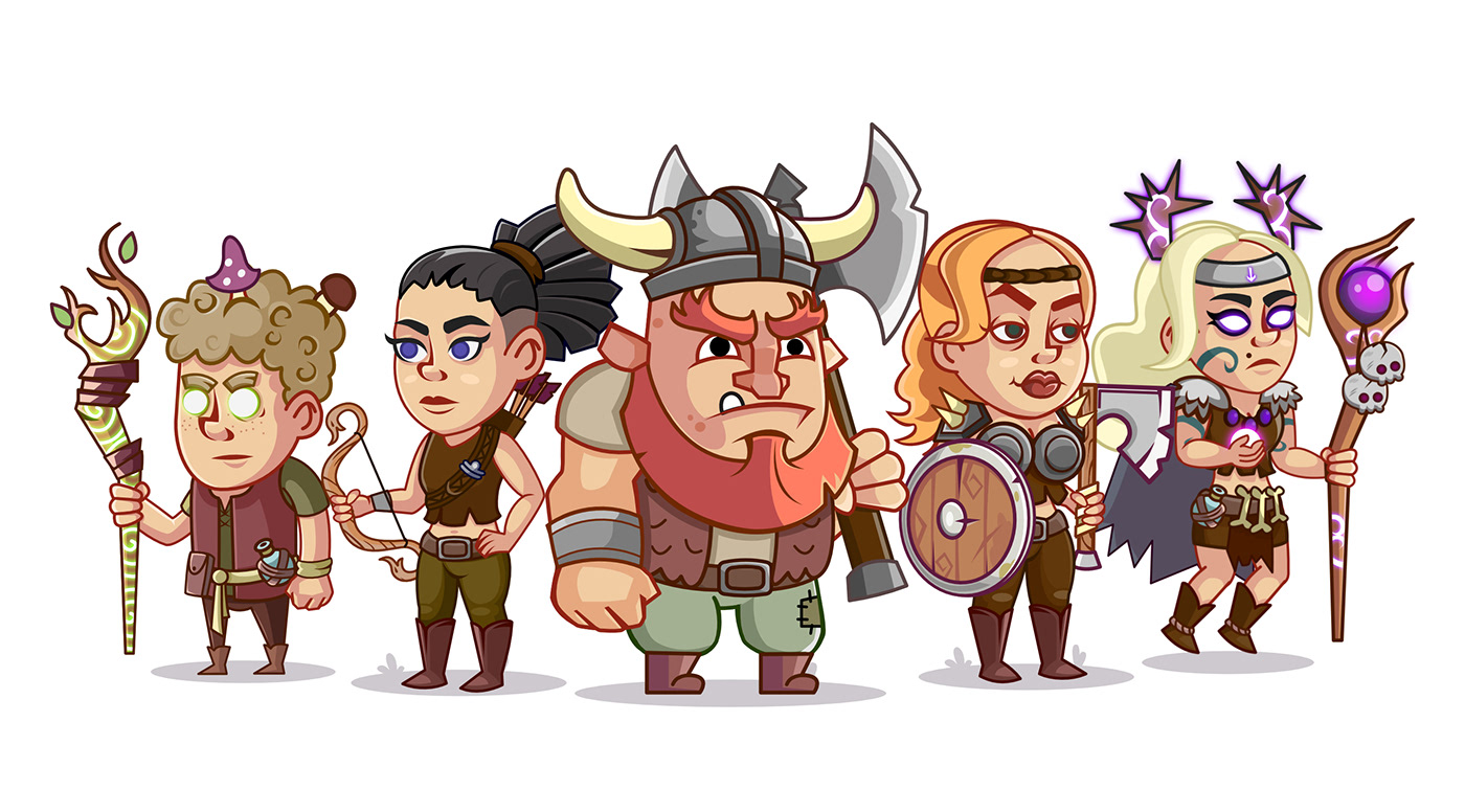 game design  Character 2D vector adobe illustrator vikings Character design  history mobile game art