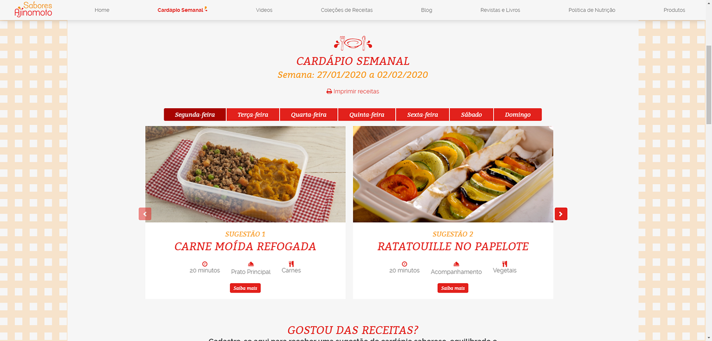 Ajinomoto recipes Website