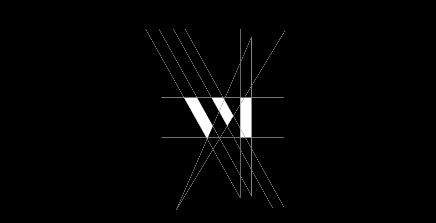 Minimalism black Logotype monogramme luxury ligature geometry Technology screen branding 