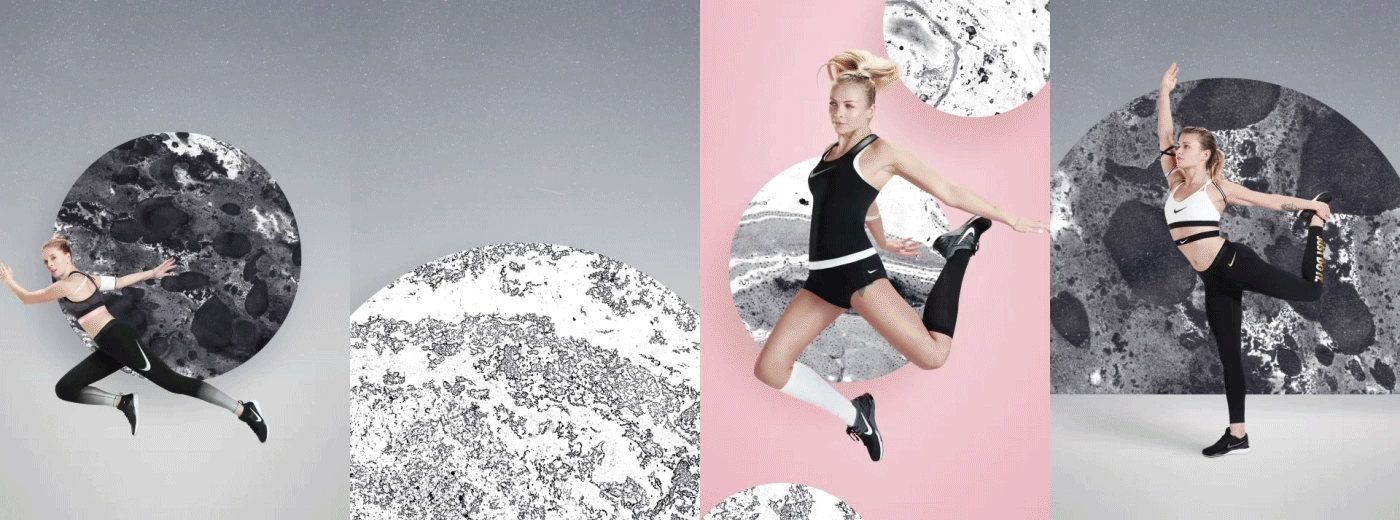 art direction  collage gif ILLUSTRATION  motion motion design Nike Photography  social media sport
