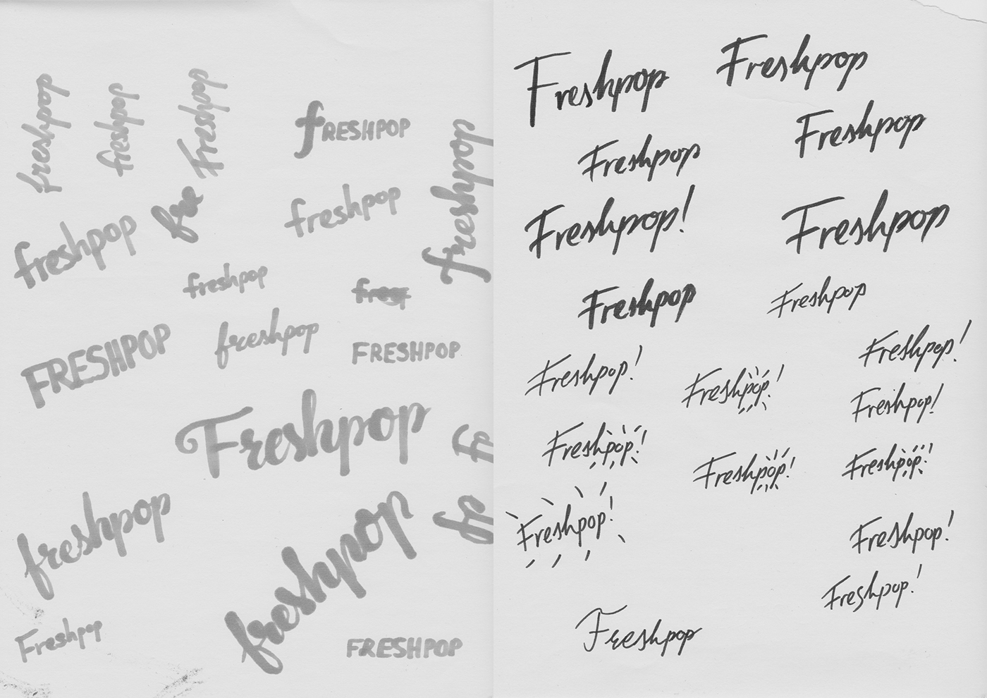 freshpop personal branding HAND LETTERING Handlettering corporate design identity studio graphic yellow