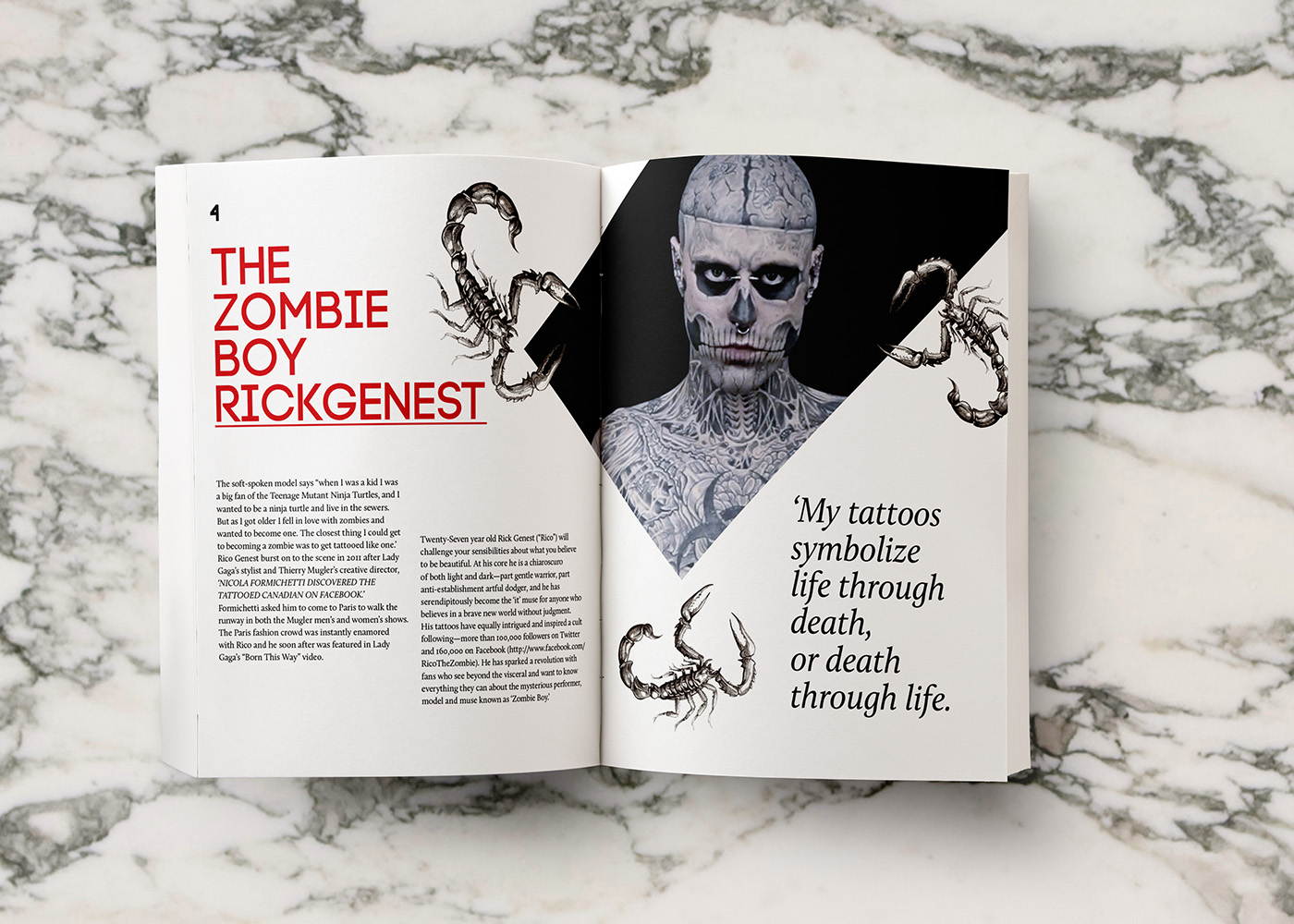 magazine tattoo student art cultural strength undergroundart darkness evil Expression power rickgenest Zombieboy