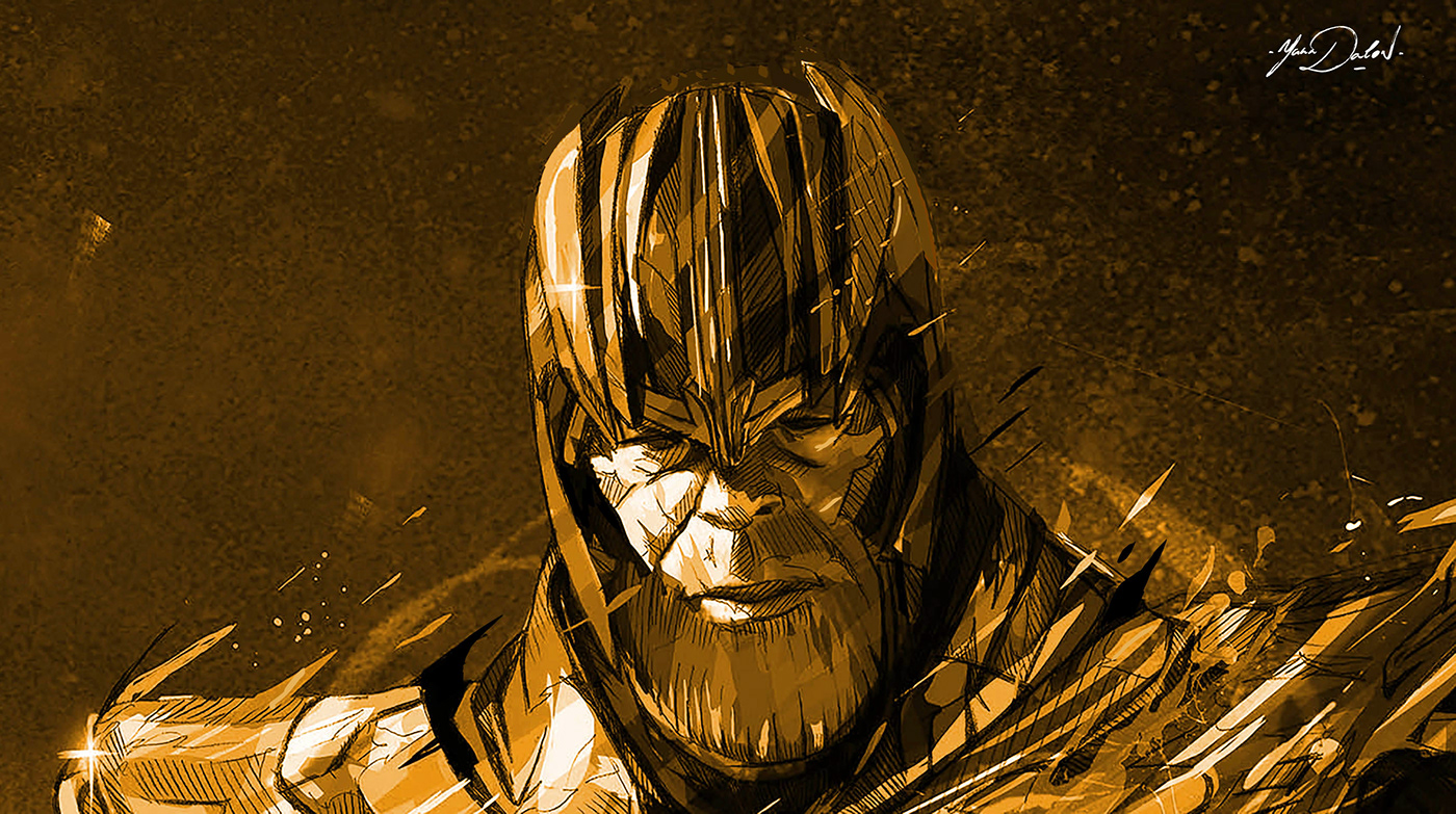 Avengers mcu Thanos infinity wars comics poster Marvel Univers marvel Dynamic portraits