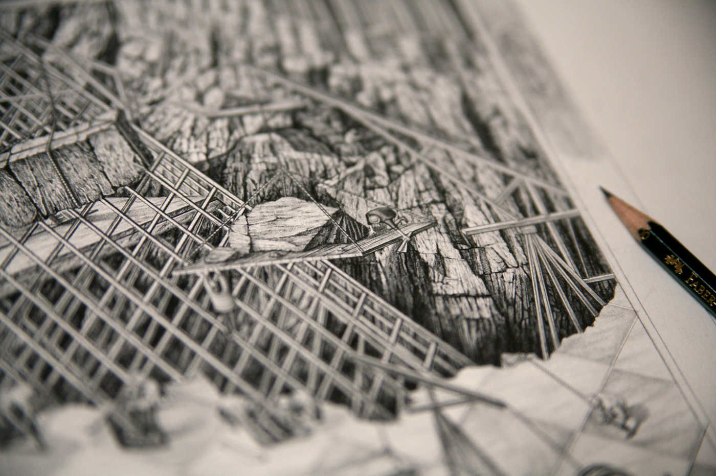 JR Violaine & Jeremy louvre le louvre Drawing  Perspective pencil ILLUSTRATION  charcoal graphite