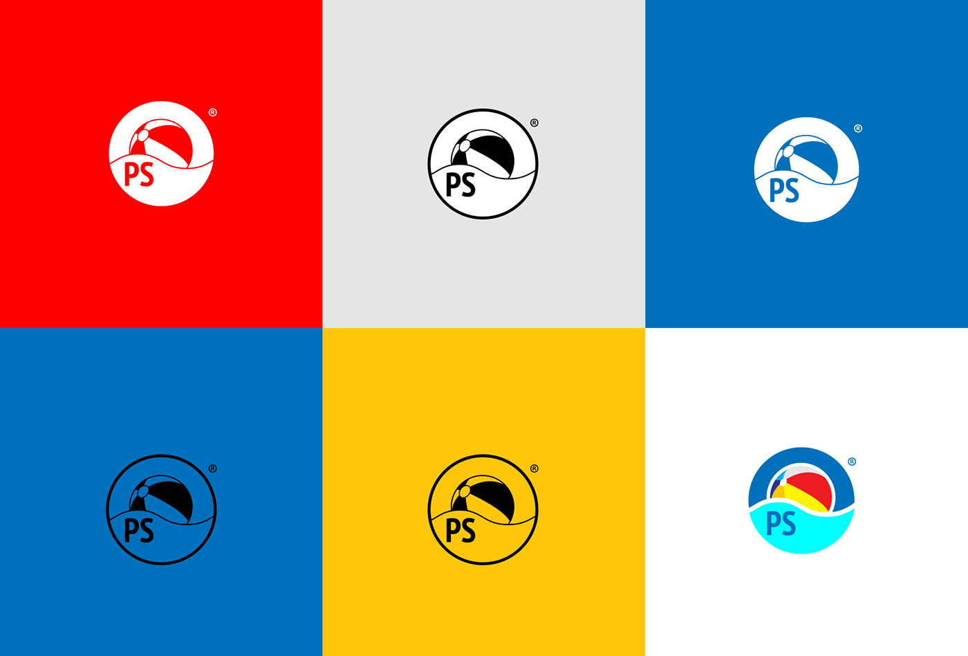 Pool branding  water ball identity services mark Icon cleaning maintenance