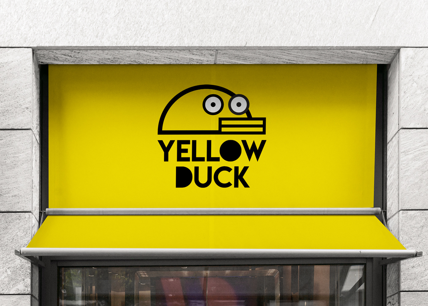black Branding design burger burger shop business duck fastfood menu restaurant yellow