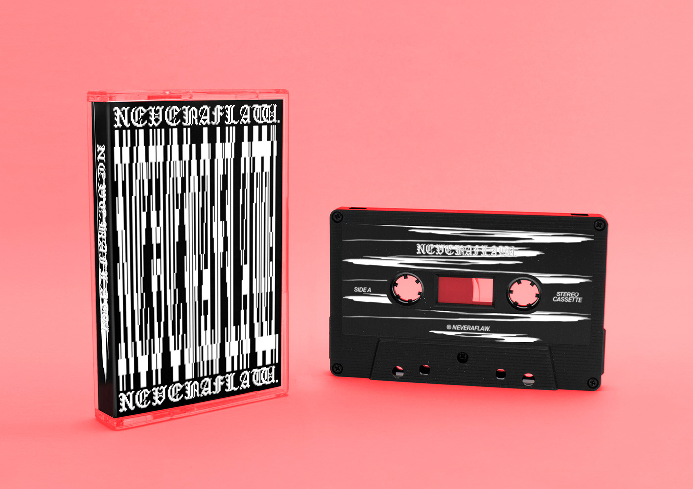 NeverAflaw. brando corradini Grafikdesign music cassette Packaging editorial