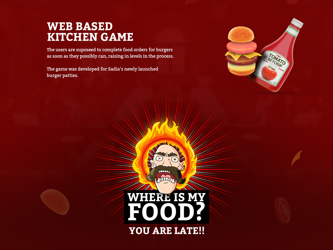 burger Patties chicken beef game UI online app