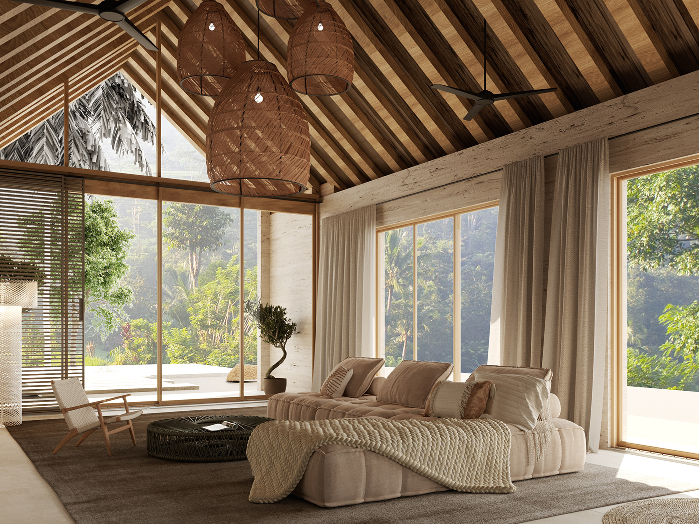 architecture bali design home house idea Interior living Tropical Villa