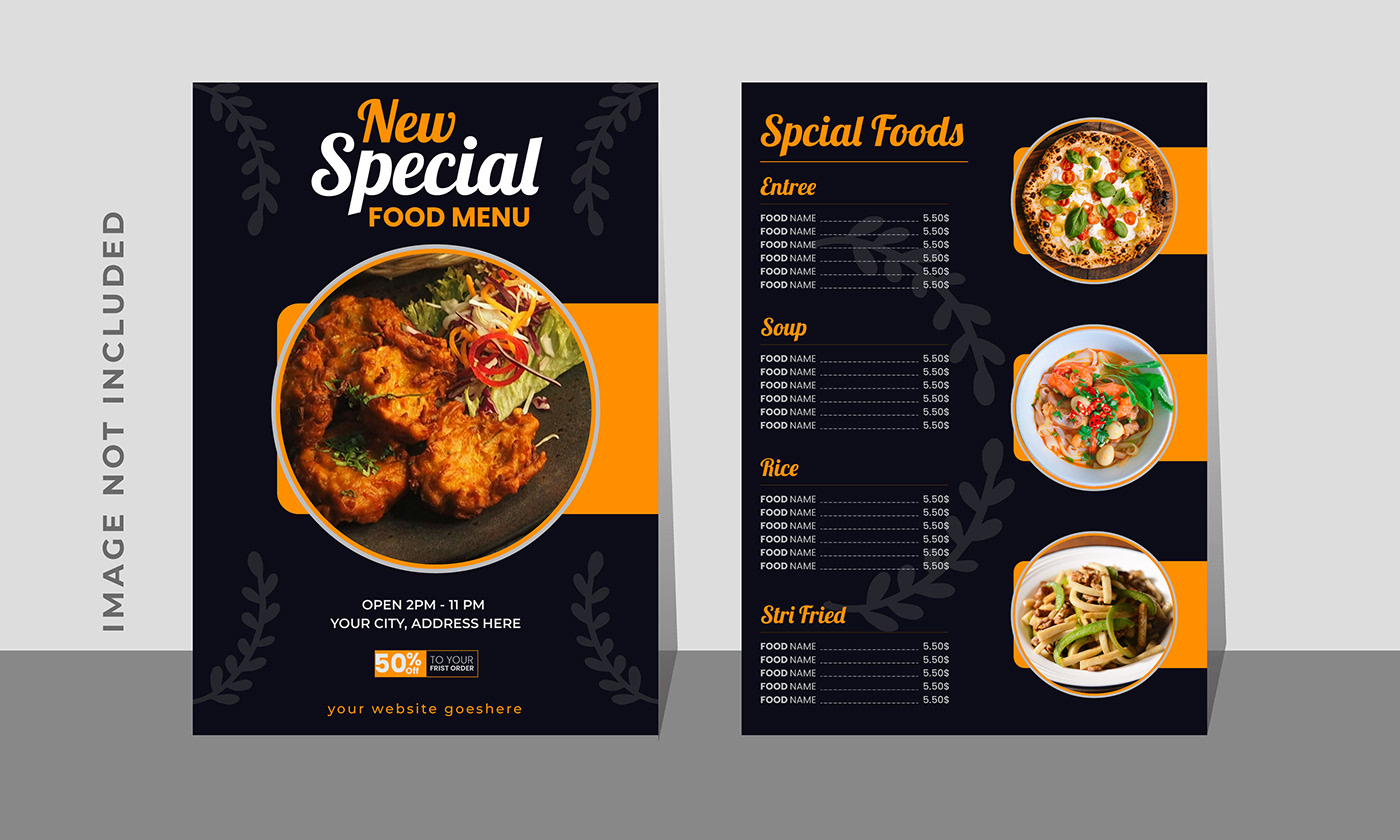food menu design food menu flyer Food menu card food menu design ideas food menu template