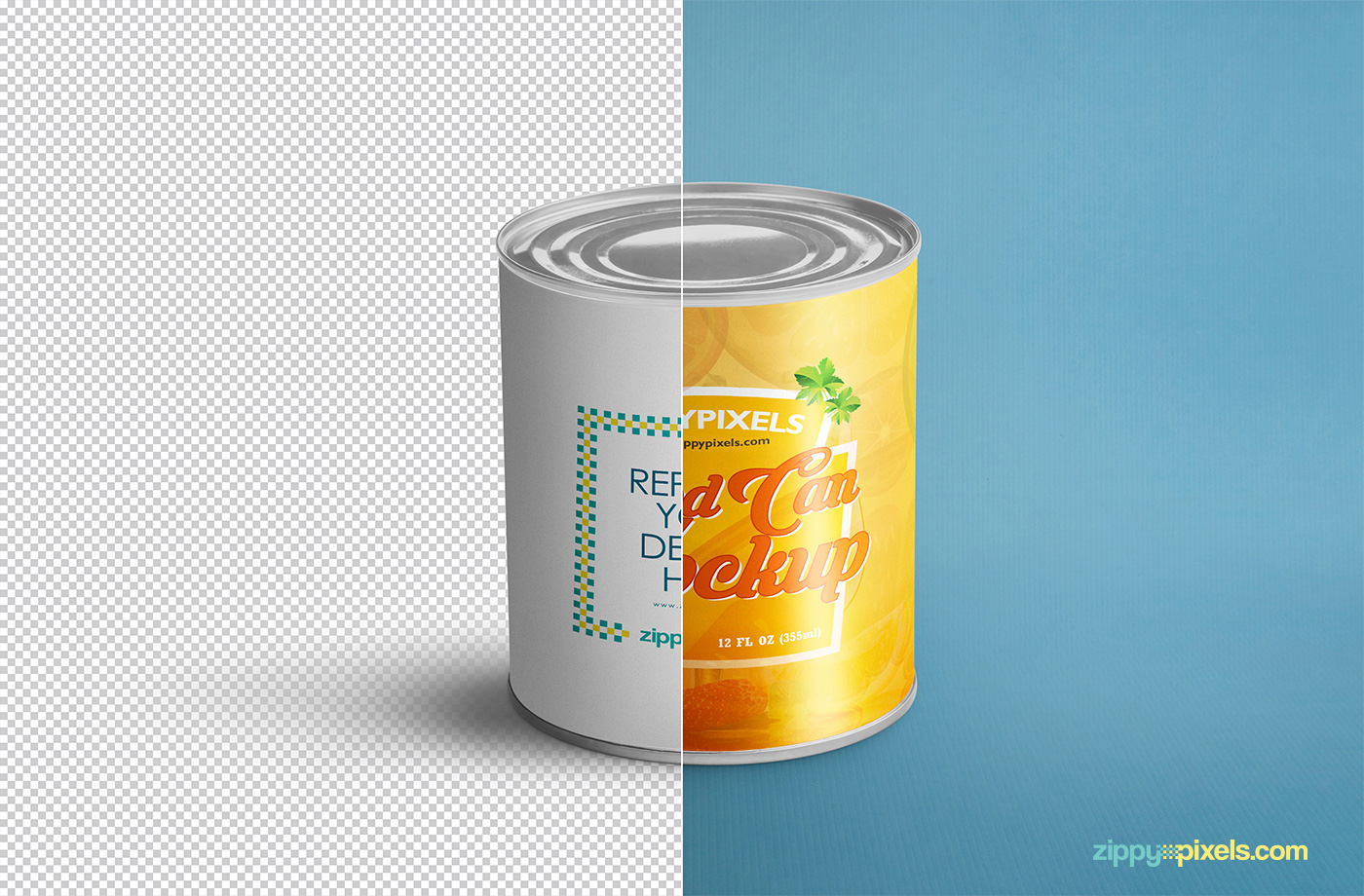 free freebie Mockup psd can tin can can mockup labeling presentation photorealistic photoshop customizable smart object Food can