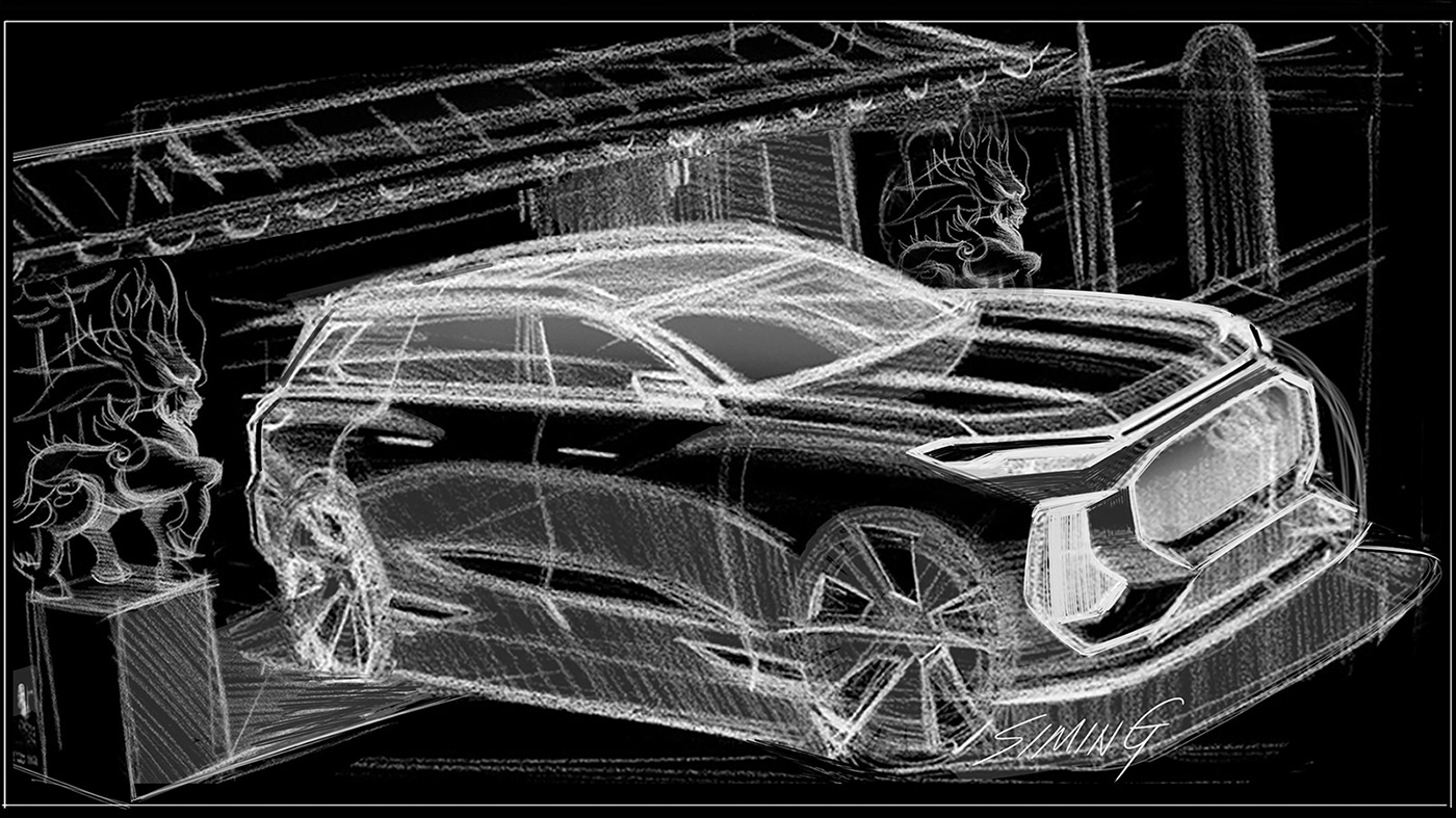 Audi car design sketch