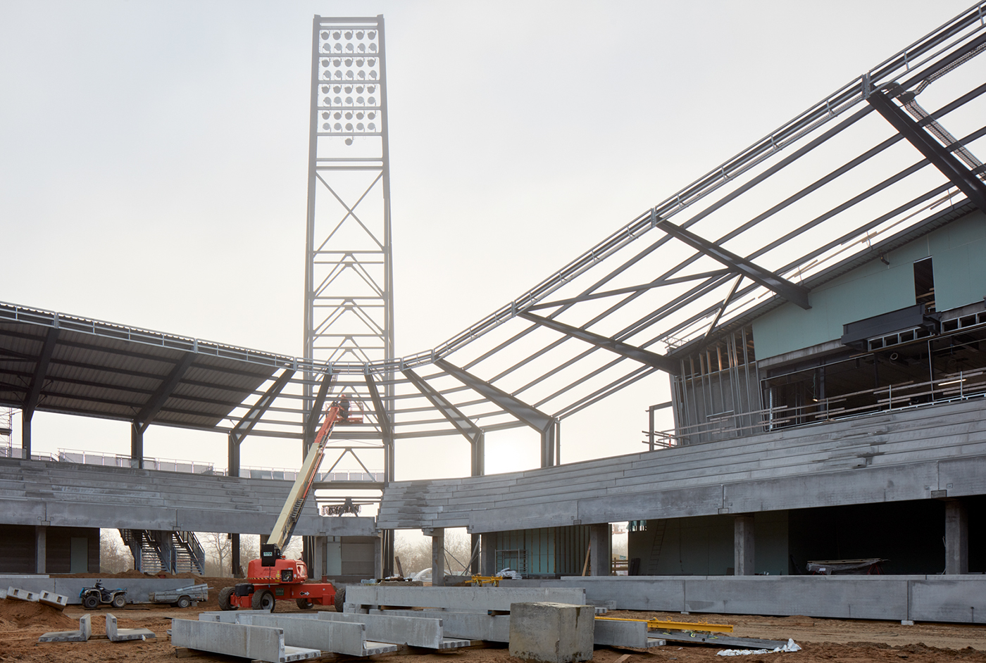 Jyske Park stadium Årstiderne Arkitekter Silkeborg stadium construction site