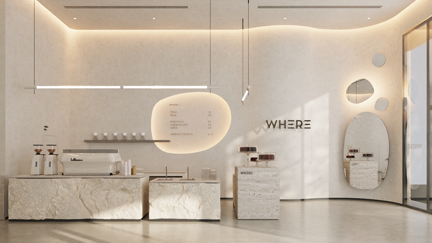 architecture interior design  cafe coffee shop restaurant Retail Shopping Wabi Sabi modern бар
